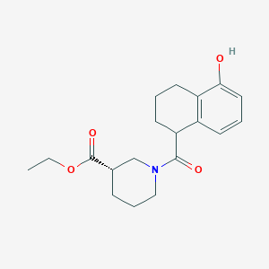 molecular formula C19H25NO4 B6717014 ethyl (3S)-1-(5-hydroxy-1,2,3,4-tetrahydronaphthalene-1-carbonyl)piperidine-3-carboxylate 