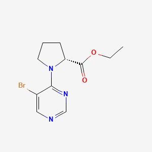 molecular formula C11H14BrN3O2 B6717117 ethyl (2R)-1-(5-bromopyrimidin-4-yl)pyrrolidine-2-carboxylate 