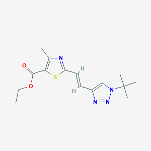 molecular formula C15H20N4O2S B6717227 ethyl 2-[(E)-2-(1-tert-butyltriazol-4-yl)ethenyl]-4-methyl-1,3-thiazole-5-carboxylate 