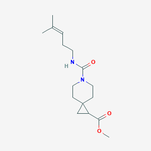 molecular formula C16H26N2O3 B6717308 Methyl 6-(4-methylpent-3-enylcarbamoyl)-6-azaspiro[2.5]octane-2-carboxylate 