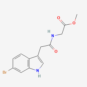 molecular formula C13H13BrN2O3 B6717314 methyl 2-[[2-(6-bromo-1H-indol-3-yl)acetyl]amino]acetate 