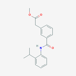 molecular formula C19H21NO3 B6717790 Methyl 2-[3-[(2-propan-2-ylphenyl)carbamoyl]phenyl]acetate 