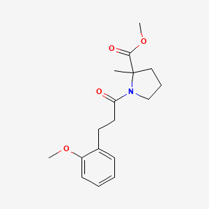 molecular formula C17H23NO4 B6717915 Methyl 1-[3-(2-methoxyphenyl)propanoyl]-2-methylpyrrolidine-2-carboxylate 