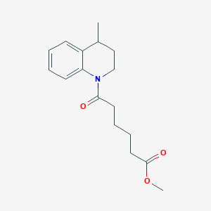 molecular formula C17H23NO3 B6718317 methyl 6-(4-methyl-3,4-dihydro-2H-quinolin-1-yl)-6-oxohexanoate 