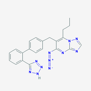 B067188 (1,2,4)Triazolo(1,5-a)pyrimidine, 5-azido-7-propyl-6-((2'-(1H-tetrazol-5-yl)(1,1'-biphenyl)-4-yl)methyl)- CAS No. 168152-71-4