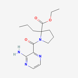 molecular formula C15H22N4O3 B6719391 Ethyl 1-(3-aminopyrazine-2-carbonyl)-2-propylpyrrolidine-2-carboxylate 