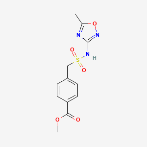 molecular formula C12H13N3O5S B6719538 Methyl 4-[(5-methyl-1,2,4-oxadiazol-3-yl)sulfamoylmethyl]benzoate 