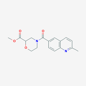 molecular formula C17H18N2O4 B6719735 Methyl 4-(2-methylquinoline-6-carbonyl)morpholine-2-carboxylate 