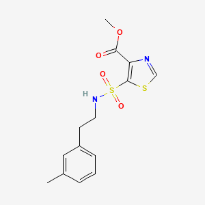 molecular formula C14H16N2O4S2 B6721163 Methyl 5-[2-(3-methylphenyl)ethylsulfamoyl]-1,3-thiazole-4-carboxylate 