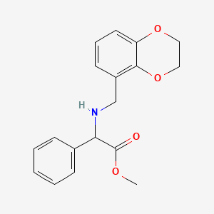 molecular formula C18H19NO4 B6721177 Methyl 2-(2,3-dihydro-1,4-benzodioxin-5-ylmethylamino)-2-phenylacetate 