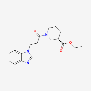 molecular formula C18H23N3O3 B6721218 ethyl (3S)-1-[3-(benzimidazol-1-yl)propanoyl]piperidine-3-carboxylate 