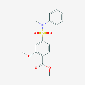 molecular formula C16H17NO5S B6721379 Methyl 2-methoxy-4-[methyl(phenyl)sulfamoyl]benzoate 