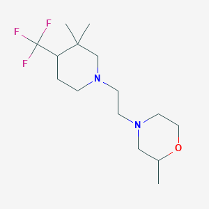 4-[2-[3,3-Dimethyl-4-(trifluoromethyl)piperidin-1-yl]ethyl]-2-methylmorpholine