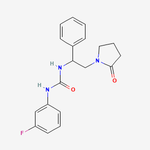 1-(3-Fluorophenyl)-3-[2-(2-oxopyrrolidin-1-yl)-1-phenylethyl]urea