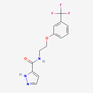 N-[2-[3-(trifluoromethyl)phenoxy]ethyl]-1H-pyrazole-5-carboxamide