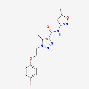 1-[2-(4-fluorophenoxy)ethyl]-5-methyl-N-(5-methyl-4,5-dihydro-1,2-oxazol-3-yl)triazole-4-carboxamide