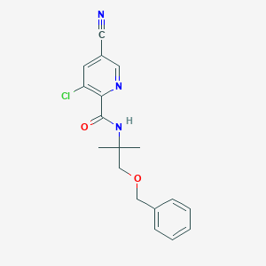 3-chloro-5-cyano-N-(2-methyl-1-phenylmethoxypropan-2-yl)pyridine-2-carboxamide