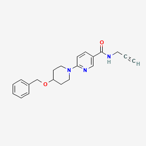 6-(4-phenylmethoxypiperidin-1-yl)-N-prop-2-ynylpyridine-3-carboxamide