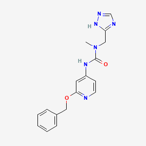 1-methyl-3-(2-phenylmethoxypyridin-4-yl)-1-(1H-1,2,4-triazol-5-ylmethyl)urea