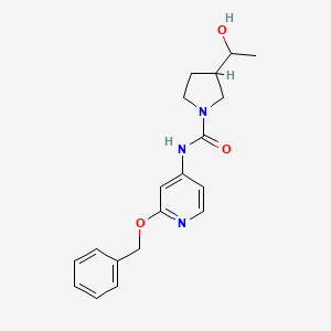 3-(1-hydroxyethyl)-N-(2-phenylmethoxypyridin-4-yl)pyrrolidine-1-carboxamide