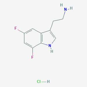 molecular formula C10H11ClF2N2 B067216 2-(5,7-二氟-1H-吲哚-3-基)-乙胺盐酸盐 CAS No. 159730-14-0