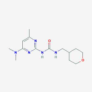 1-[4-(Dimethylamino)-6-methylpyrimidin-2-yl]-3-(oxan-4-ylmethyl)urea