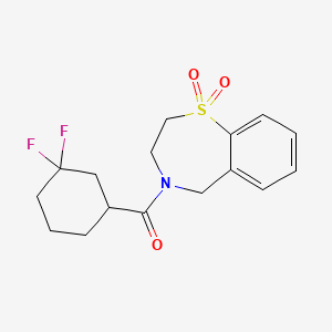 (3,3-difluorocyclohexyl)-(1,1-dioxo-3,5-dihydro-2H-1lambda6,4-benzothiazepin-4-yl)methanone