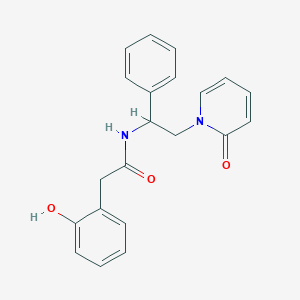 2-(2-hydroxyphenyl)-N-[2-(2-oxopyridin-1-yl)-1-phenylethyl]acetamide