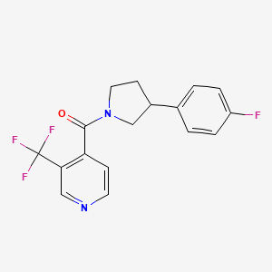 [3-(4-Fluorophenyl)pyrrolidin-1-yl]-[3-(trifluoromethyl)pyridin-4-yl]methanone