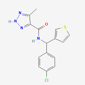 N-[(4-chlorophenyl)-thiophen-3-ylmethyl]-5-methyl-2H-triazole-4-carboxamide