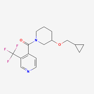 [3-(Cyclopropylmethoxy)piperidin-1-yl]-[3-(trifluoromethyl)pyridin-4-yl]methanone