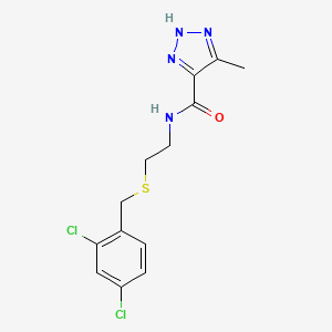 N-[2-[(2,4-dichlorophenyl)methylsulfanyl]ethyl]-5-methyl-2H-triazole-4-carboxamide