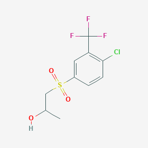 1-[4-Chloro-3-(trifluoromethyl)phenyl]sulfonylpropan-2-ol