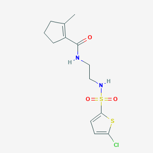 N-[2-[(5-chlorothiophen-2-yl)sulfonylamino]ethyl]-2-methylcyclopentene-1-carboxamide