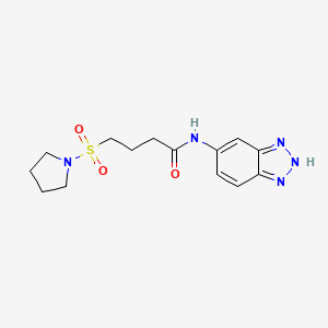 N-(2H-benzotriazol-5-yl)-4-pyrrolidin-1-ylsulfonylbutanamide