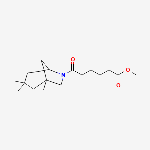 molecular formula C17H29NO3 B6722075 Methyl 6-oxo-6-(1,3,3-trimethyl-6-azabicyclo[3.2.1]octan-6-yl)hexanoate 