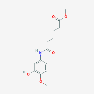 molecular formula C14H19NO5 B6722096 Methyl 6-(3-hydroxy-4-methoxyanilino)-6-oxohexanoate 