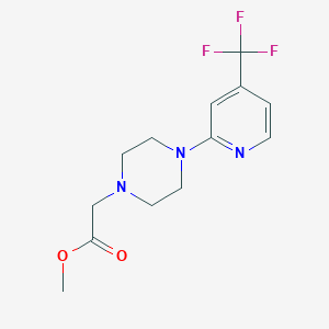 molecular formula C13H16F3N3O2 B6722425 Methyl 2-[4-[4-(trifluoromethyl)pyridin-2-yl]piperazin-1-yl]acetate 