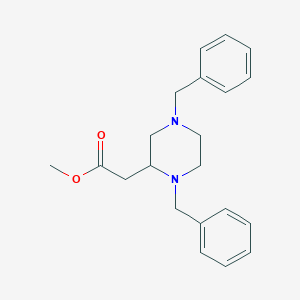 molecular formula C21H26N2O2 B067225 (1,4-二苄基-哌嗪-2-基)-乙酸甲酯 CAS No. 183742-32-7