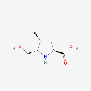B067227 (2S,4R,5S)-4-Methyl-5-(hydroxymethyl)pyrrolidine-2-carboxylic acid CAS No. 185017-71-4