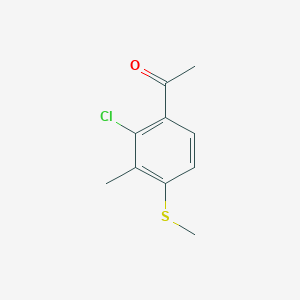 molecular formula C10H11ClOS B067228 1-(2-氯-3-甲基-4-甲硫基苯基)乙酮 CAS No. 181997-71-7