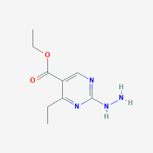 B067233 Ethyl 4-ethyl-2-hydrazinylpyrimidine-5-carboxylate CAS No. 188936-22-3