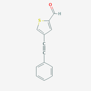 molecular formula C13H8OS B067235 4-(2-苯乙炔基)噻吩-2-甲醛 CAS No. 175203-58-4