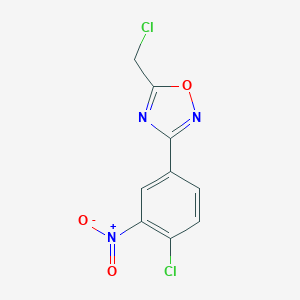 molecular formula C9H5Cl2N3O3 B067244 5-氯甲基-3-(4-氯-3-硝基苯基)-[1,2,4]恶二唑 CAS No. 187399-90-2