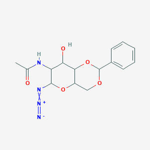 molecular formula C15H18N4O5 B067255 2-乙酰氨基-4,6-O-亚苄基-2-脱氧-β-D-吡喃葡萄糖基叠氮化物 CAS No. 168397-51-1