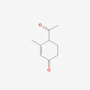 molecular formula C9H12O2 B067338 4-Acetyl-3-methylcyclohex-2-en-1-one CAS No. 194808-25-8