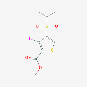 molecular formula C9H11IO4S2 B067345 Methyl 3-iodo-4-(isopropylsulfonyl)thiophene-2-carboxylate CAS No. 175201-88-4