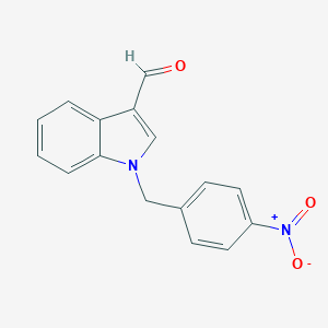 molecular formula C16H12N2O3 B067347 1-(4-硝基苯甲基)-1H-吲哚-3-甲醛 CAS No. 192997-25-4