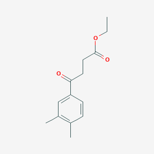 molecular formula C14H18O3 B067355 Ethyl 4-(3,4-dimethylphenyl)-4-oxobutyrate CAS No. 175394-01-1