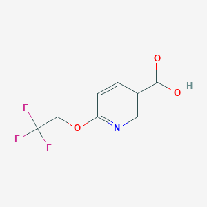 molecular formula C8H6F3NO3 B067368 6-(2,2,2-三氟乙氧基)烟酸 CAS No. 175204-90-7